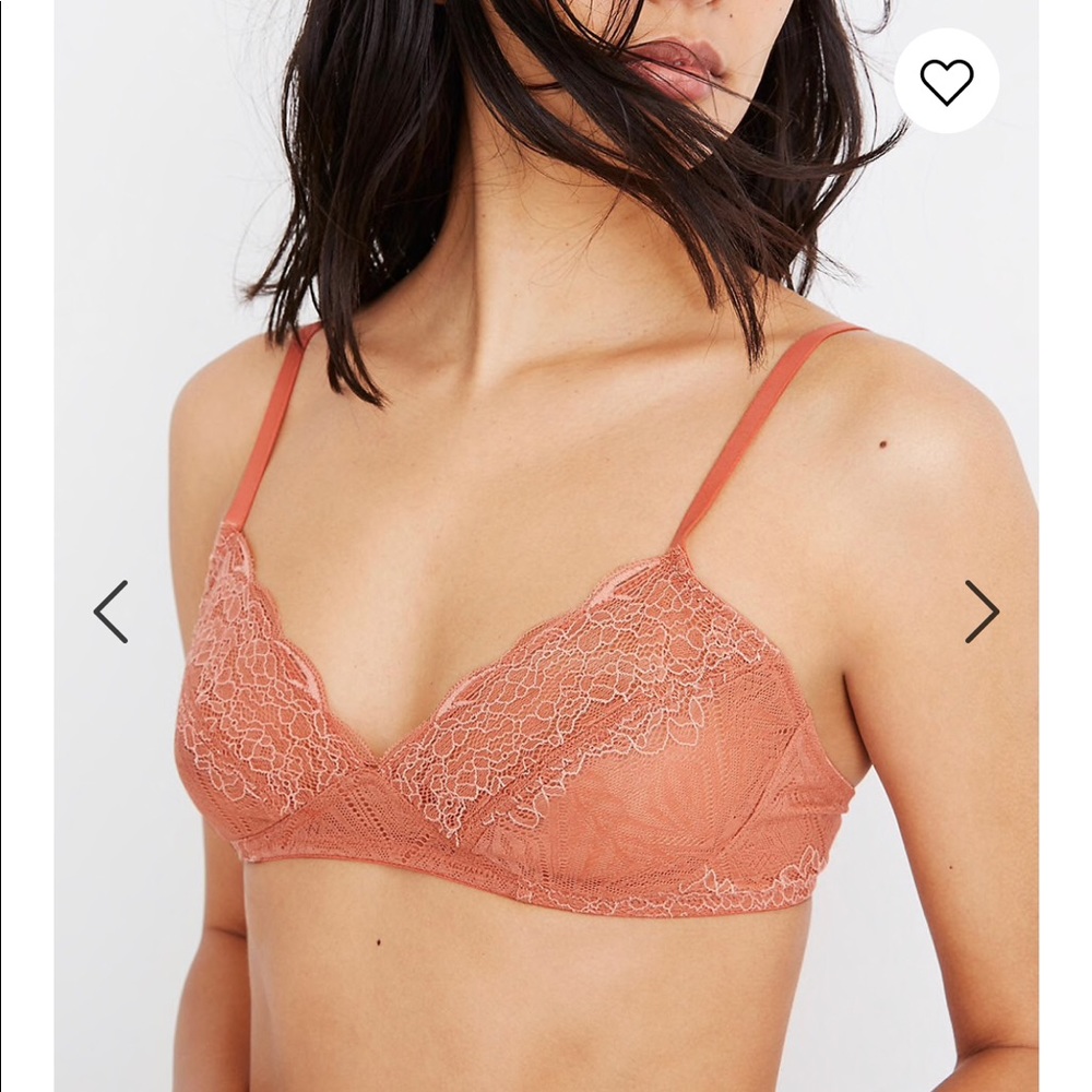 madewell camila lace bralette and tanga - M